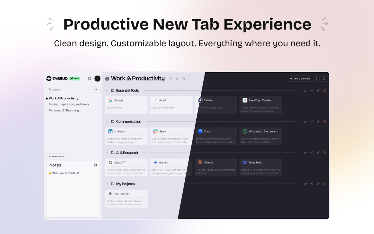 TabBud - Smart Tab Manager & Workspace插图 TabBud - Smart Tab Manager & Workspace插图