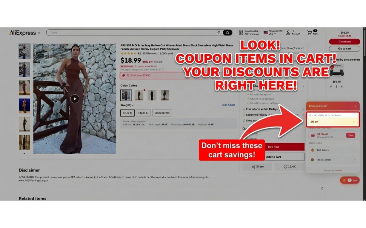 AliExpress Coupon Helper插图 AliExpress Coupon Helper插图